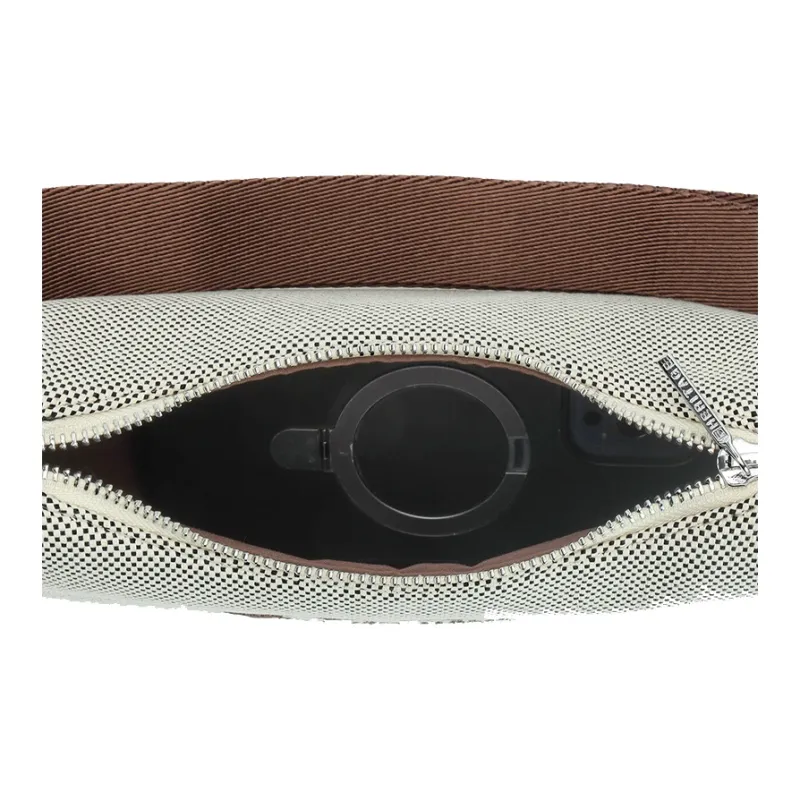 FILA Fabric With Synthetic Leather Crescent Moon Bag Shoulder Bag Women's Daxue Umber-4