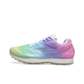 HEALTH Cushioned Slip Resistant Low Top Casual Running Shoes Unisex Green Purple
