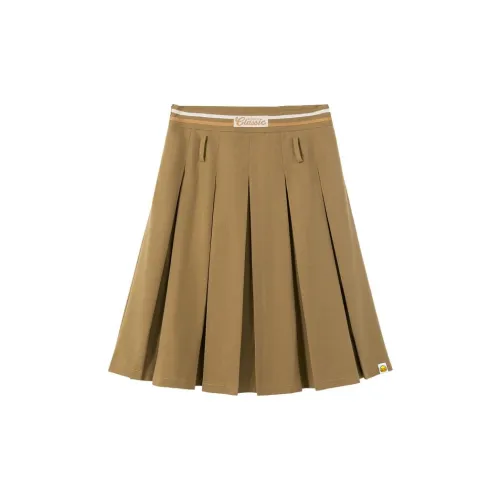 B.Duck Casual Long Skirts Women's Khaki