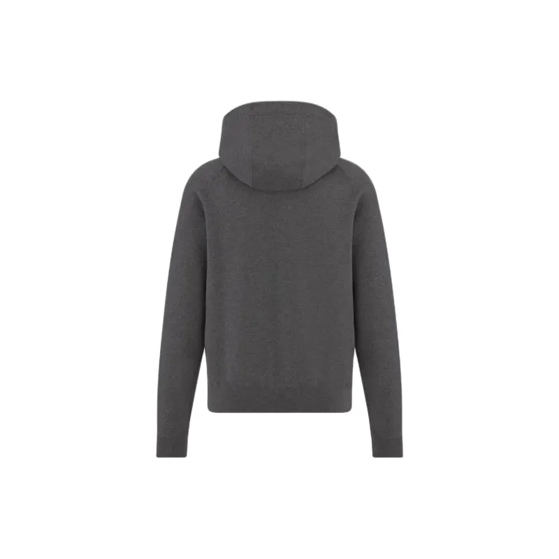 DIOR Logo Embroidered ZIp Up Hoodie-1