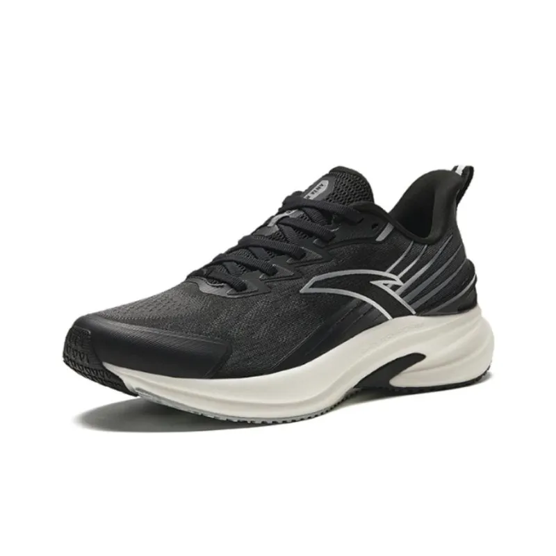 Anta Antelope Run 4th Generation Cushioning, Wear Resistant Low Top Casual Running Shoes Men's Black-1