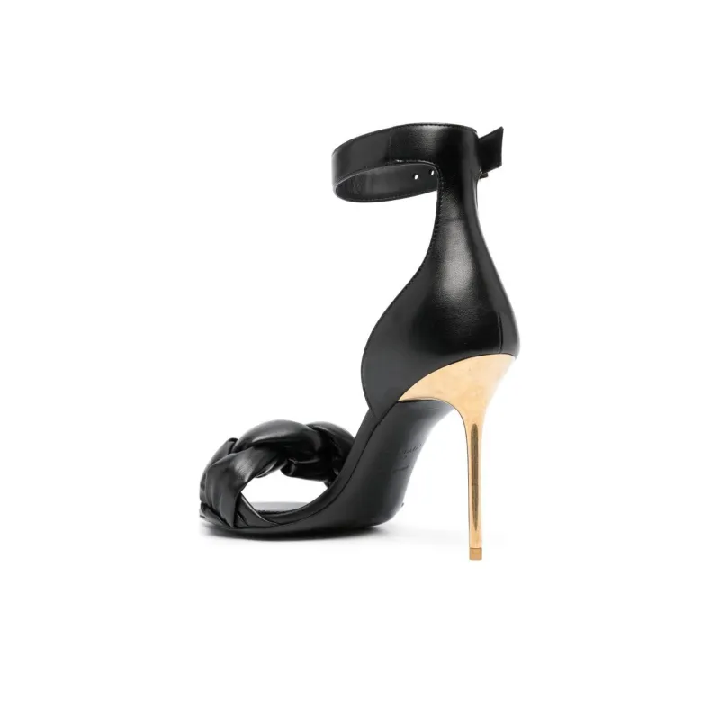 BALMAIN Logo plaque Open toe Sandals-3