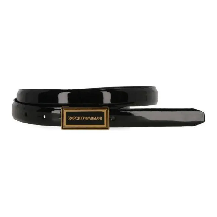 EMPORIO ARMANI Logo buckle Leather Belt-1