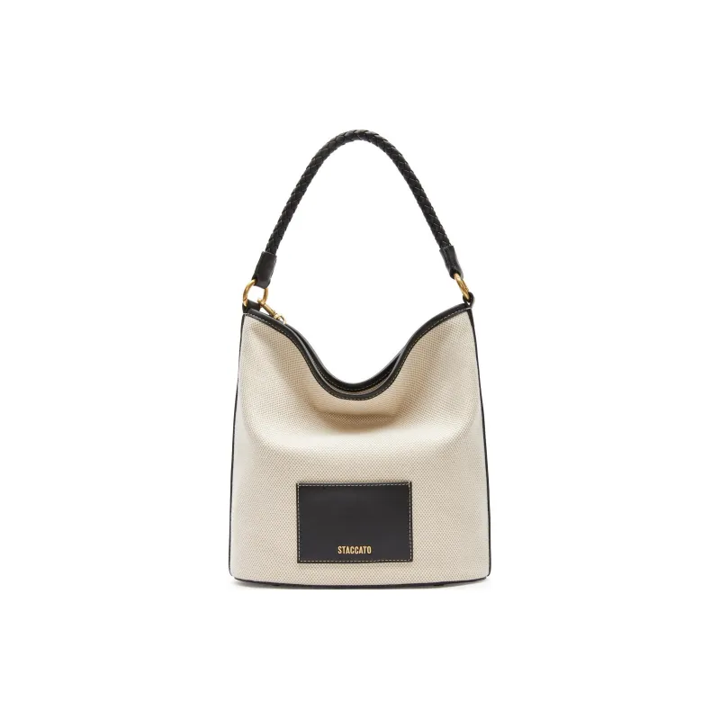 Staccato Cow Leather Bucket Bag, Tote Bag, Crossbody Bag, Shoulder Bag Medium Size Women's Multicolor-5