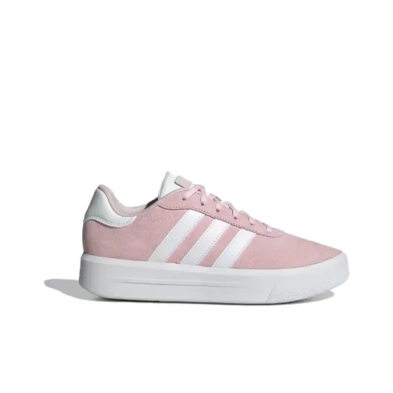 Adidas Court Cushioning Wear-Resistant Low-Top Skateboard Shoes Women's Pink White-1