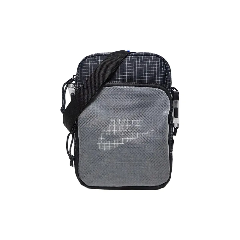 Nike Heritage Polyester, Nylon Crossbody Bag, Shoulder Bag Unisex Black Plaid-1