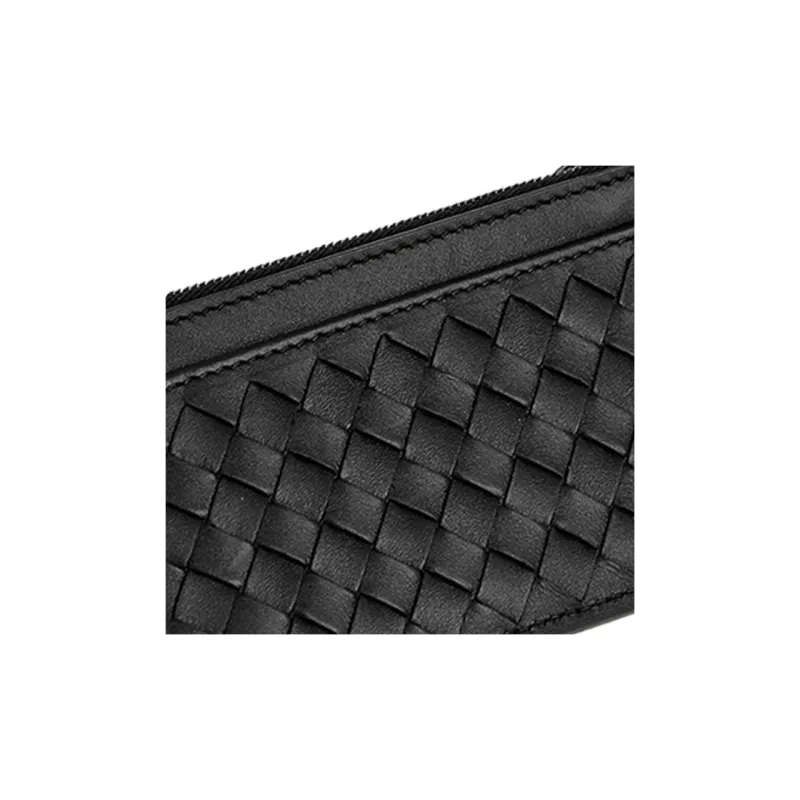 Bottega Veneta Leather Wallet, Card Holder Men's Black-4