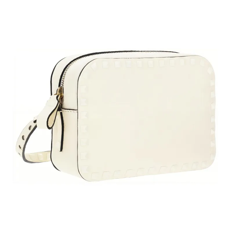 Valentino Rockstud Calfskin Shoulder Bag Crossbody Bag Women's White-2