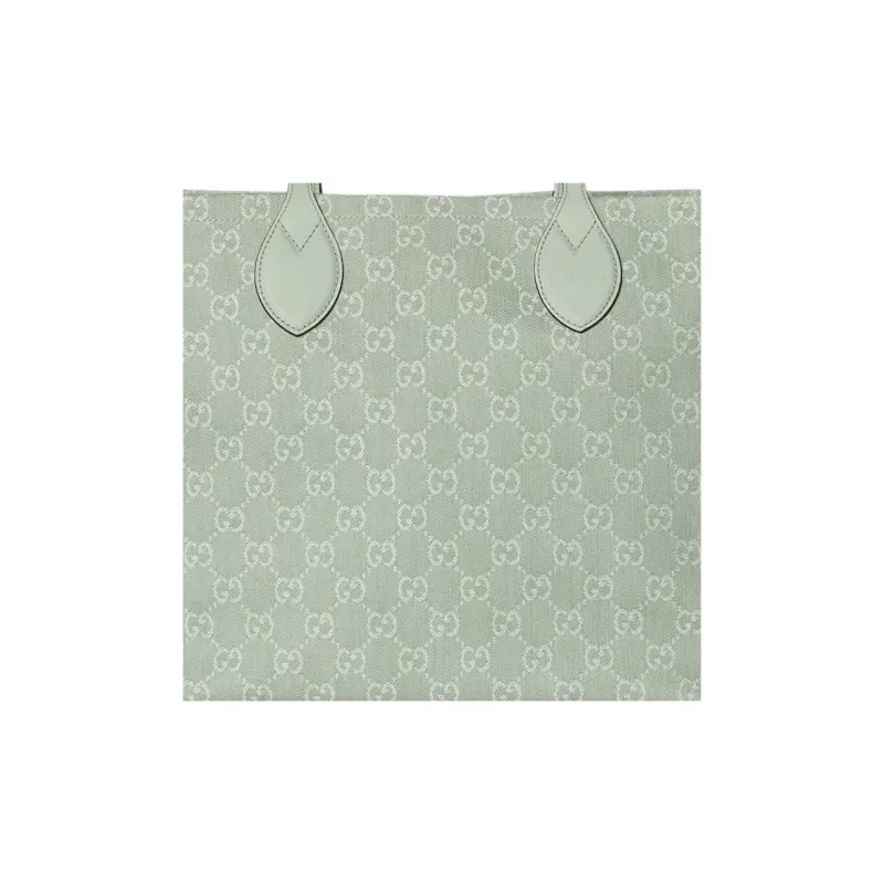 GUCCI Ophidia Denim With Leather Binding Tote Bag, Shopping Bag, Handbag Tubas Women's Light Green-8