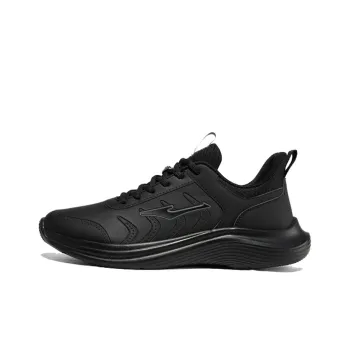 Erke Cushioned Anti Slip Wear Resistant And Water Resistant Low Top Casual Running Shoes Men's Jet Black