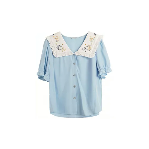 Olrain Shirts Women's Light Blue