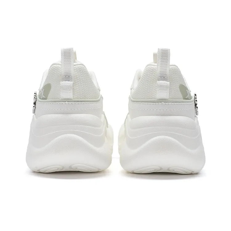 XTEP Casual Shoes Women's Low Top Sail White/Creamy Green-3