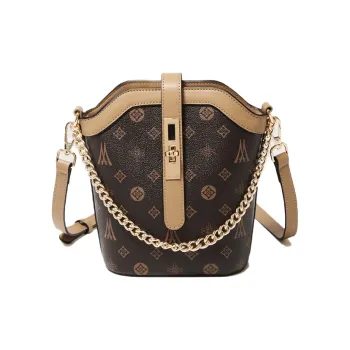 Old Man's Head Synthetic Leather Shoulder Bag Crossbody Bag Handbags Regular Women's Coffee