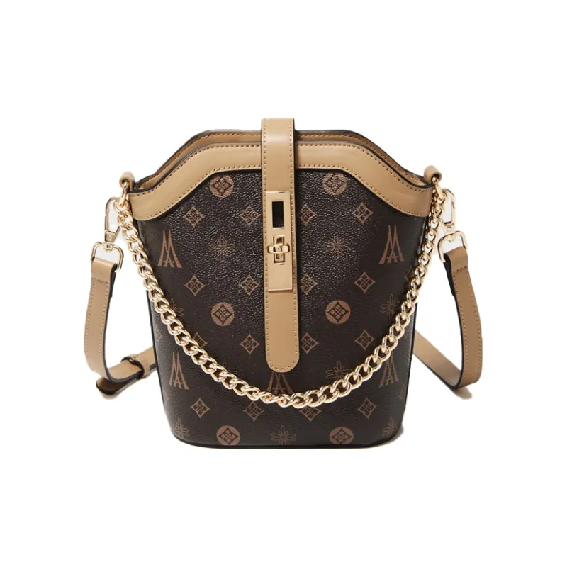 Old Man's Head Synthetic Leather Shoulder Bag Crossbody Bag Handbags Regular Women's Coffee-0