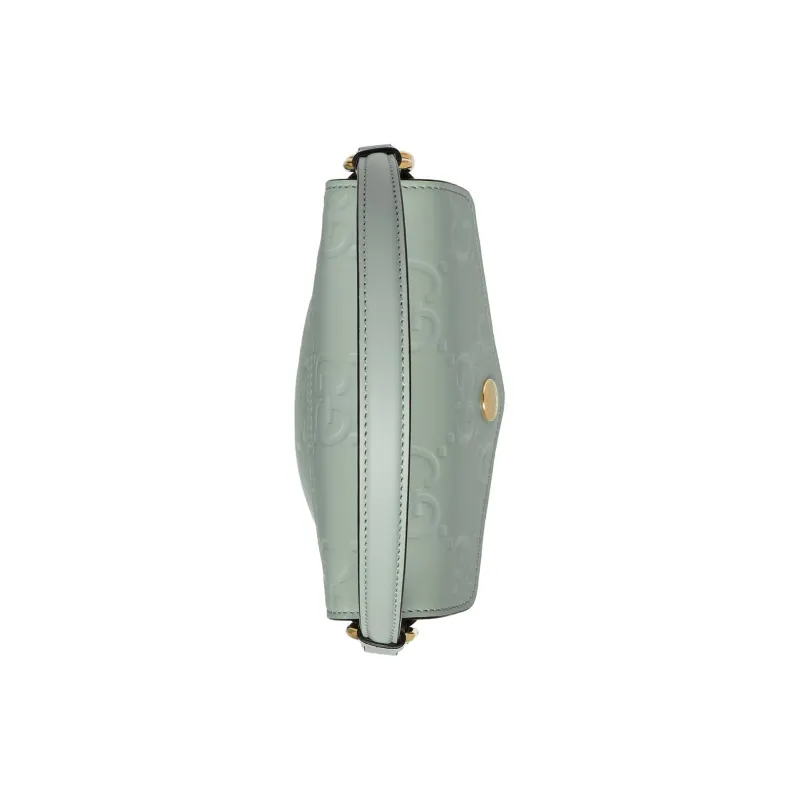 GUCCI Leather Bucket Bag, Handbag, Shoulder Bag, Crossbody Bag Mini Women's Light Green-3