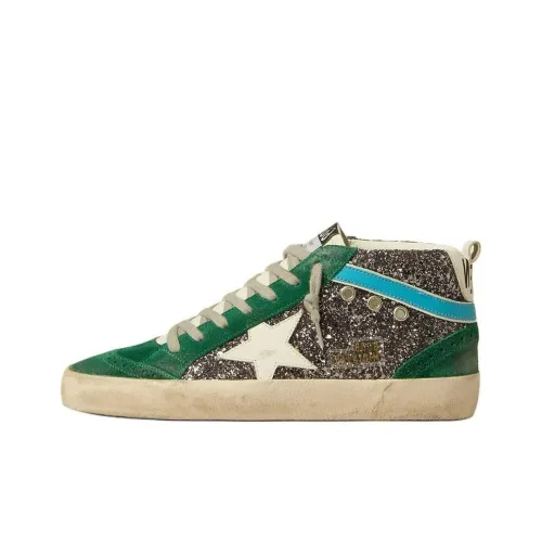 Golden Goose Mid Star Skateboard Shoes Women's Low-Top Green