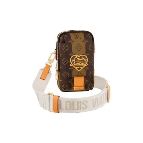 LOUIS VUITTON X Nigo Flap Double Phone Pouch Brown