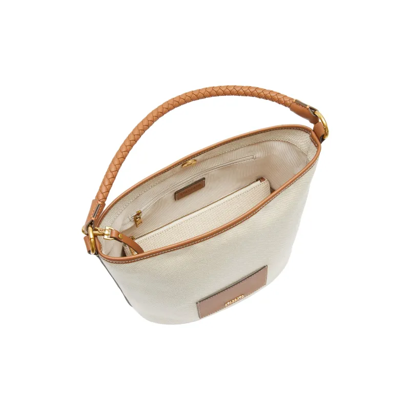 Staccato Cow Leather Bucket Bag, Tote Bag, Crossbody Bag, Shoulder Bag Medium Size Women's Multicolor-3
