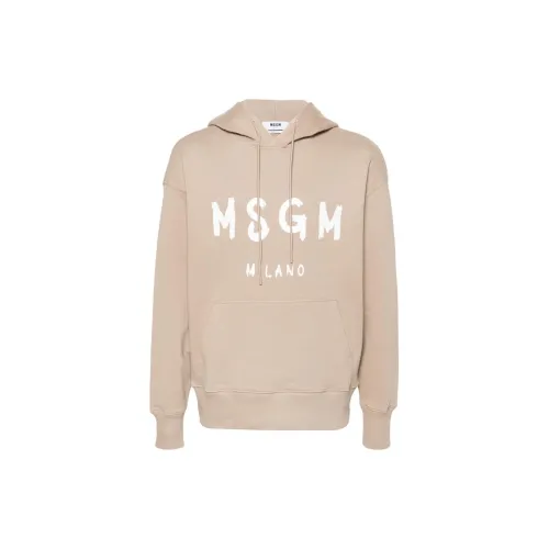 MSGM Sweatshirts Men Sandy Beige