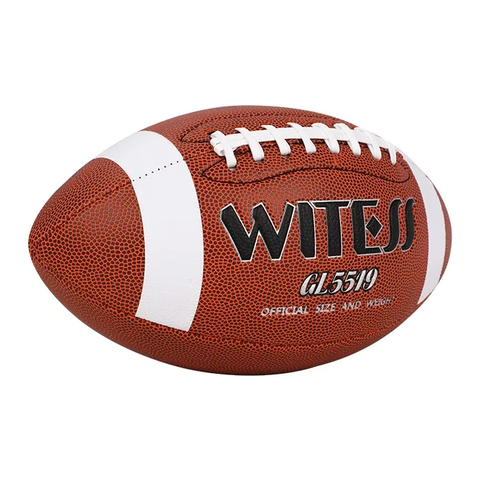 WITESS Rugby Ball PVC Material Indoor And Outdoor Size 3/6 Size 9 Three Specifications Brown-4