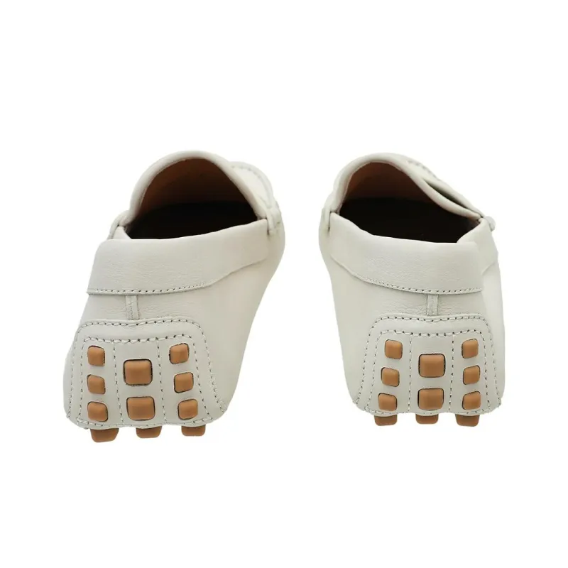 GUCCI Moccasins Casual Shoes Men's White-4
