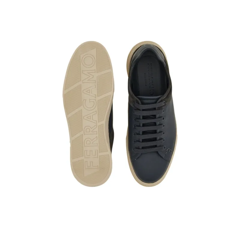 FERRAGAMO Low Top Skateboard Shoes Men's Dark Gray-4
