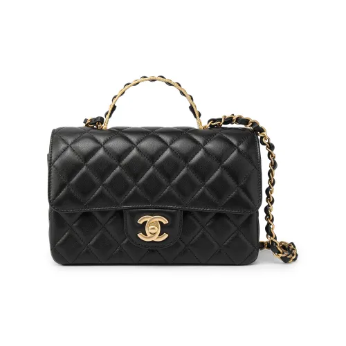 CHANEL Lambskin Lipstick Bag Handbag Shoulder Bag Crossbody Bag Mini Women's Black