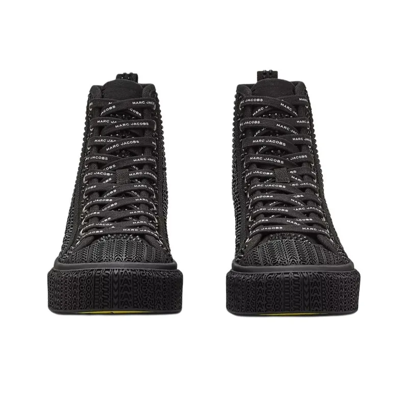 MARC JACOBS The Crystal Canvas High-top Sneakers-3