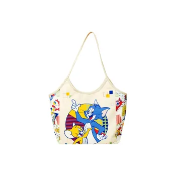OTRAINBOW Tom And Jerry Polyester Shoulder Bag Shoulder Bag Handbag Large Size Women's Beige/Black/Blue