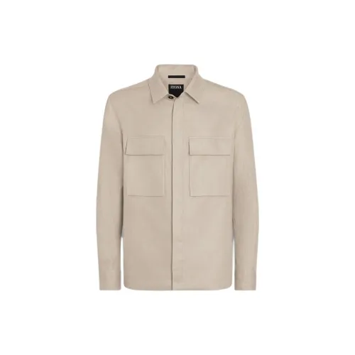 Ermenegildo Zegna Shirts Men Light Beige