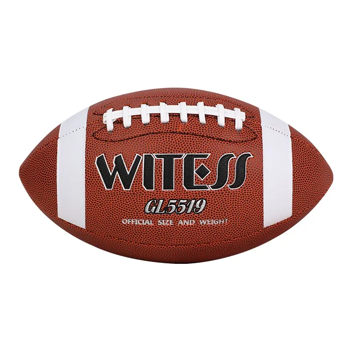 WITESS Rugby Ball PVC Material Indoor And Outdoor Size 3/6 Size 9 Three Specifications Brown-0