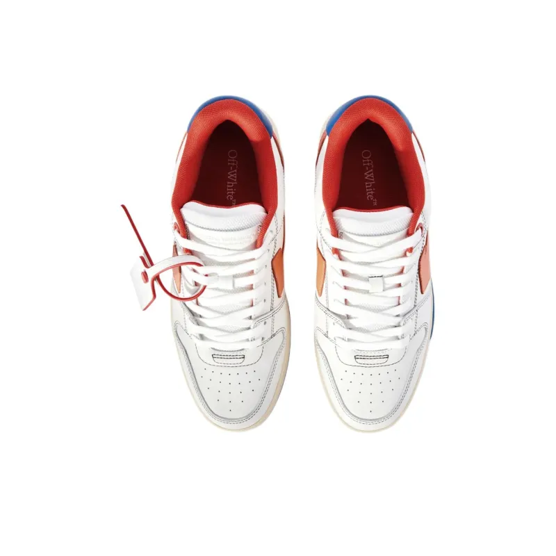 OFF WHITE Out Of Office Ooo Low Tops White Orange Blue Contrast Stitching-4