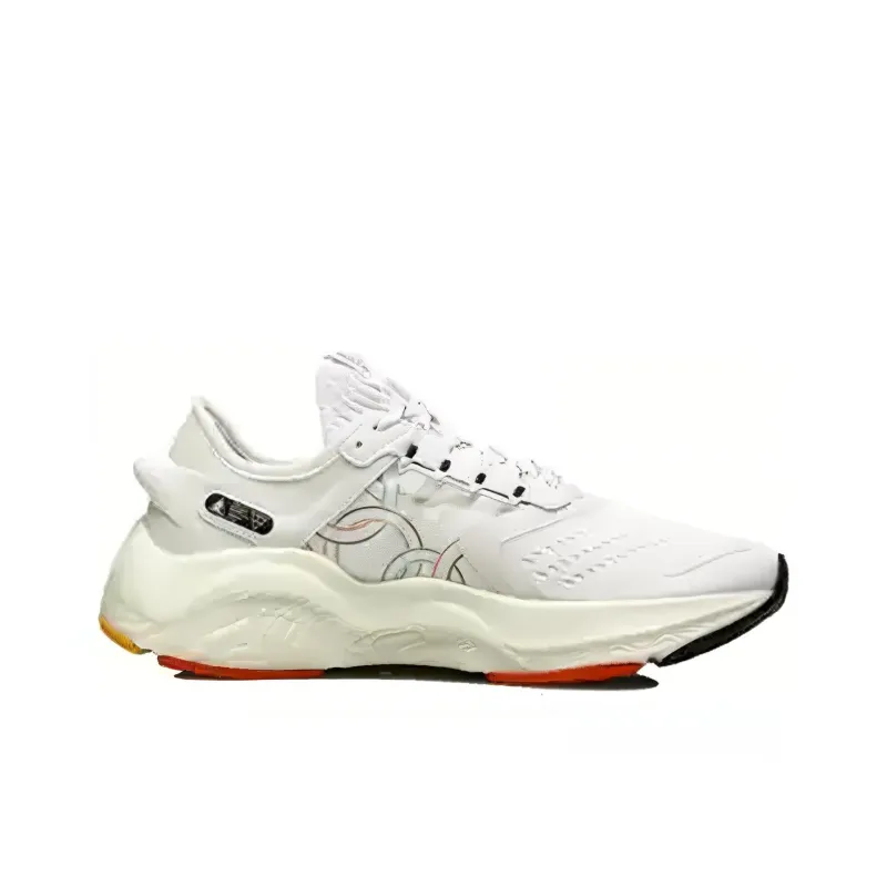 LiNing Arashi Plus Slip Resistant Breathable Low Top Running Shoes Men's White Multicolor-1