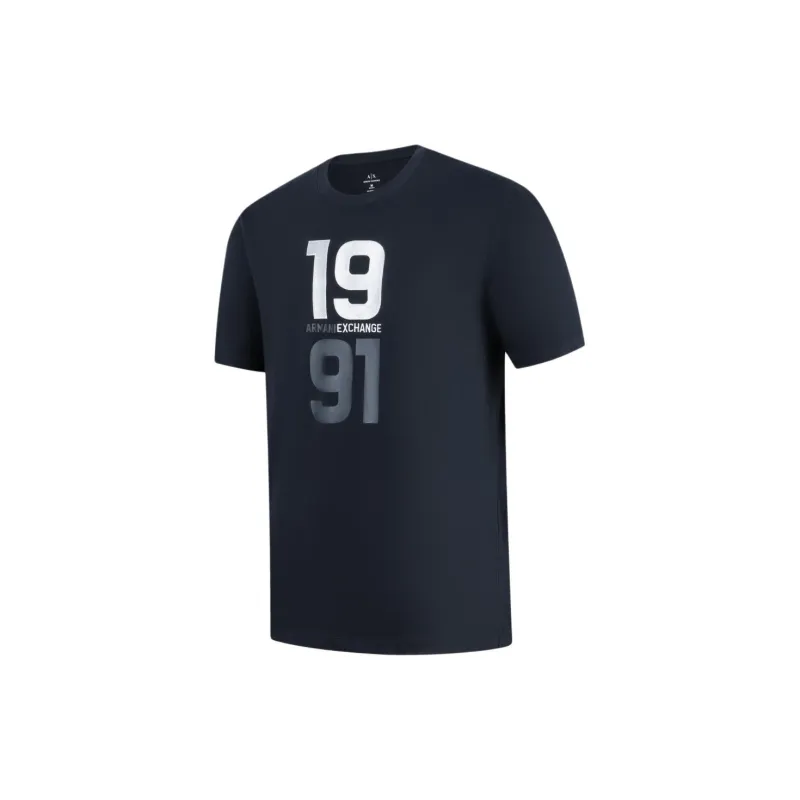 ARMANI EXCHANGE SS24 T Shirt Men's Navy Blue-2