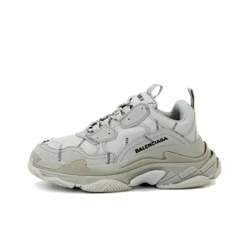 Balenciaga Triple S Allover Logo Gray