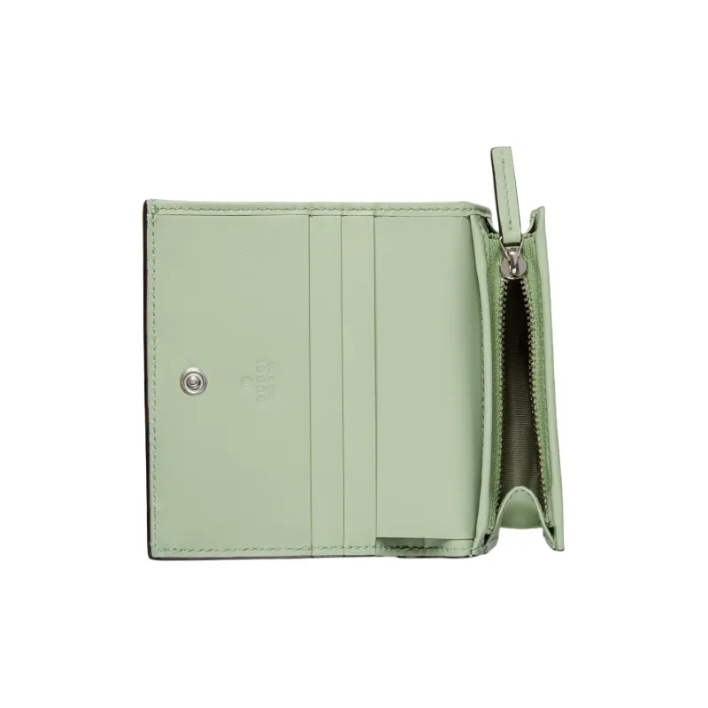 GUCCI Ophidia Denim With Leather Wallet Women's Light Green-3
