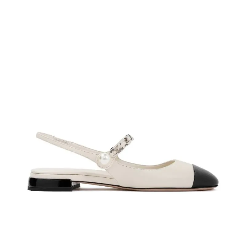 MIU MIU Casual Single Shoes Women's Ecru Black-7