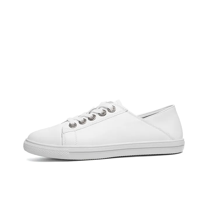 CARTELO Comfortable White Sneakers Non slip Lightweight Low Top Skateboard Shoes Women's-5