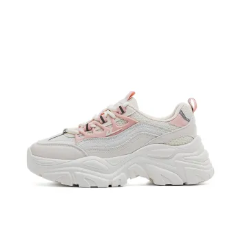 Warrior Wear resistant Lightweight Breathable And Non slip. Low Top Chunky Sneakers Women's Beige Pink Beige Coffee