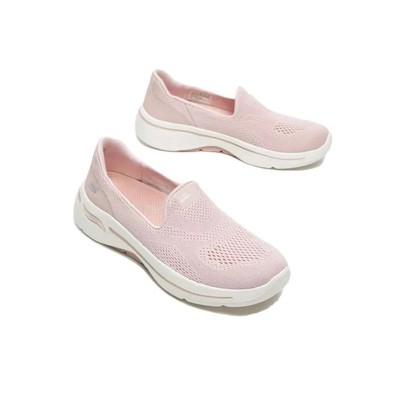 Skechers Go Walk Arch Fit Slip On 'Pink White' Women's-3