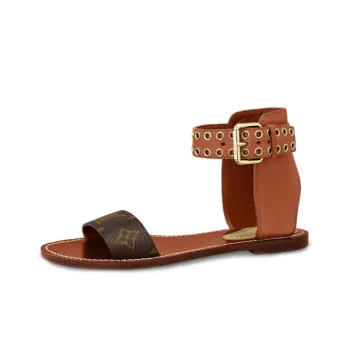 LOUIS VUITTON Shoes Passenger Flat Sandals 'Brown' Women's