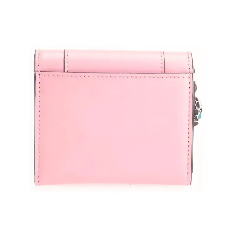 BVLGARI Leather Wallet Women's Pink-2