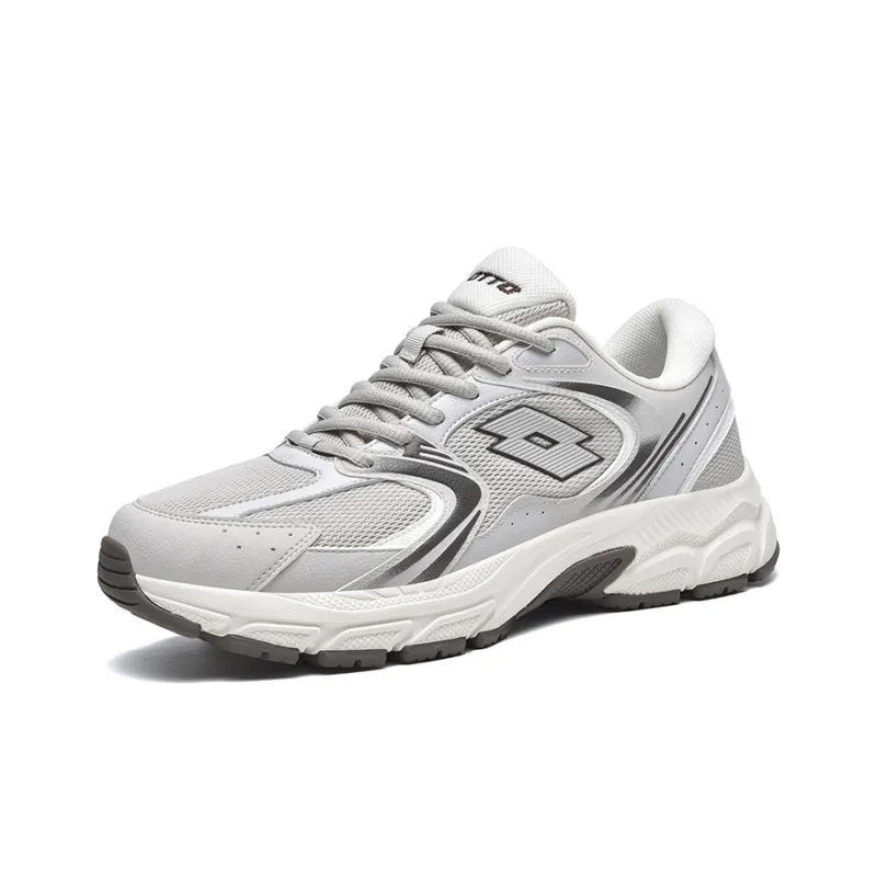 LOTTO Wear-Resistant Height Increasing Cushioning Breathable Low-Top Chunky Sneakers Men's Black-1