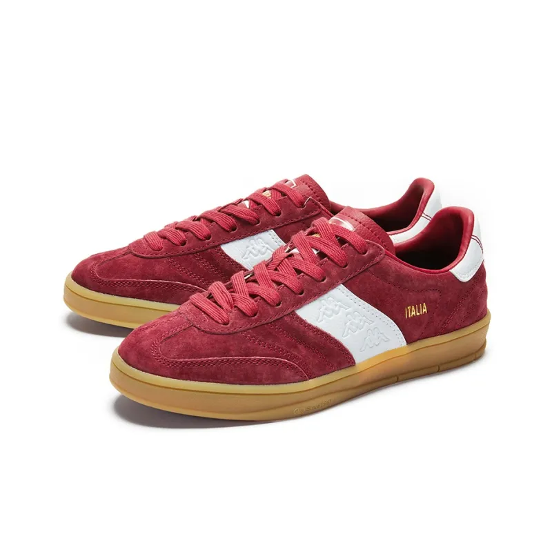 Kappa Anti Slip Wear Resistant Low Top Skateboard Shoes Unisex Red-2