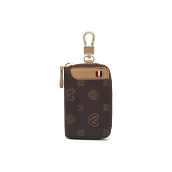 Old Man's Head Synthetic Leather Leather Card Holder Key Pouch Regular Women's Coffee