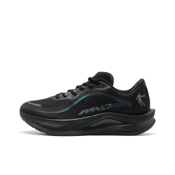 QIAODAN Strong Winds 2.0 Cushioning Anti Slip And Wear Resistant Low Top Running Shoes Men's Black Gray