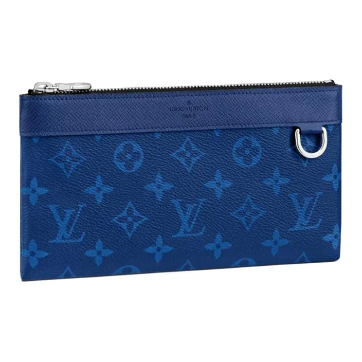 LOUIS VUITTON Discovery Pochette Monogram Pacific Taiga Pm Blue-0