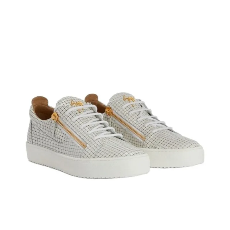 Giuseppe Zanotti Frankie Glossy Woven leather Sneakers-1