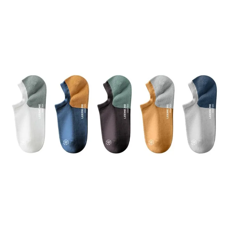 LEEME.ME No Show Socks Men's 5 Pack-0