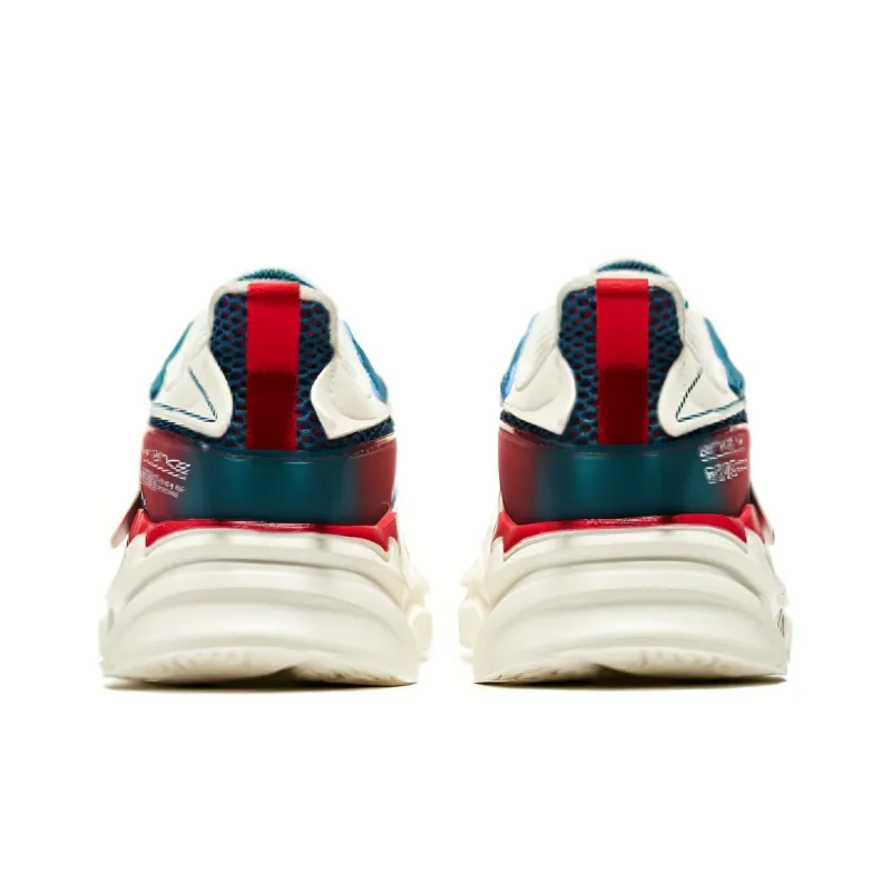 HENANBOWUYUAN x Erke Cushioning Slip Resistant And Abrasion Resistant Low Top Running Shoes Men's White Green Red-3